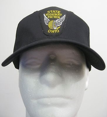Black Ohio State Highway Patrol Police Patch BALL CAP/ HAT one size 