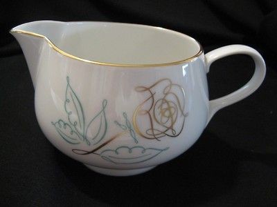 Vintage Easterling China Spencerian Rose Creamer Bavaria Germany Rose 