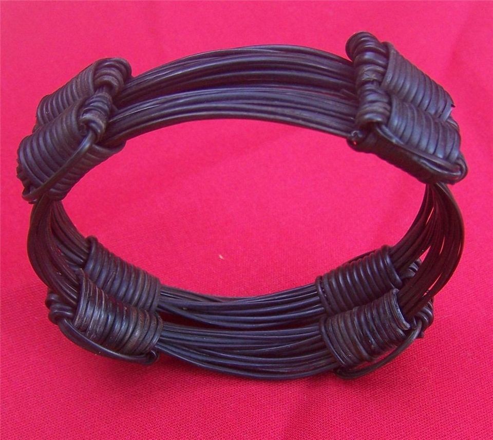 PP3 DOUBLE DECKER AFRICAN ETHNIC ELEPHANT HAIR BRACELET