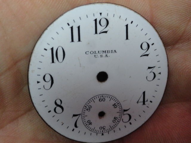   ANTIQUE POCKET WATCH DIALS PORCELAIN COLUMBIA BENNET IMPERIAL ELGIN