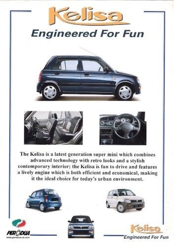 Perodua Kelisa EX GXi EZi 2004 05 UK Brochure & Specs