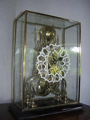 MAGNIFICENT MID1800 CASED SKELETON CLOCK   Fusee Movement / Passing 