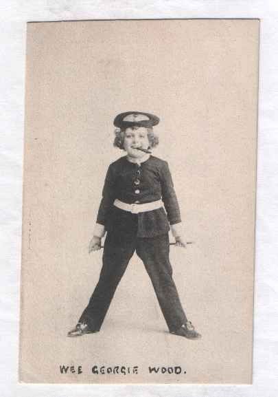 UK EDWARDIAN ACTOR WEE GEORGIE WOOD BORN 1894 DIED 1979 POSTCARD