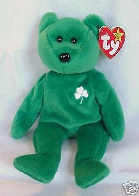 Beanie Baby Babies Erin NEW Mar 17 1997 Green Bear gift