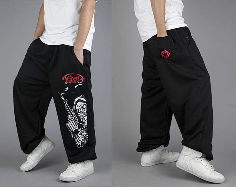 Eminem Skull HipHop Streetwear Baggy Tribal Loose Pants Rap Dance Punk 