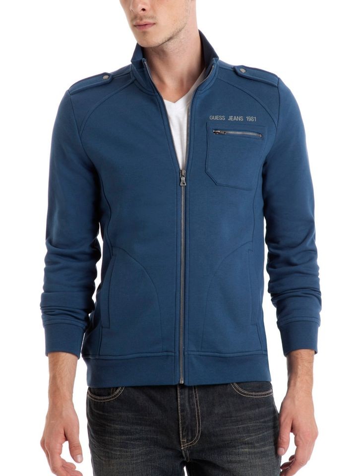 guess emory fleece mock neck jacket up to 70 %