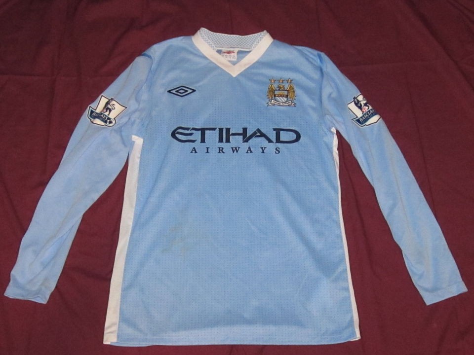 Sergio Aguero Match Worn Manchester City Football Jersey Kun Game 