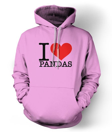 Love Pandas Hoody Mens Kids Ladies Animals Cool Bear