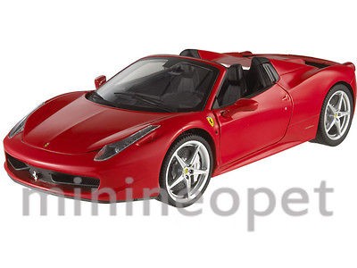 HOT WHEELS ELITE W1177 FERRARI 458 ITALIA SPIDER 1/18 DIECAST RED