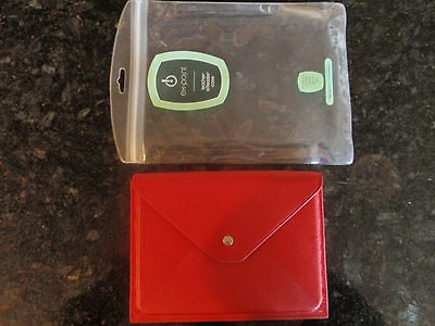 Expoint Red Leather eReader case fits screens up to 7