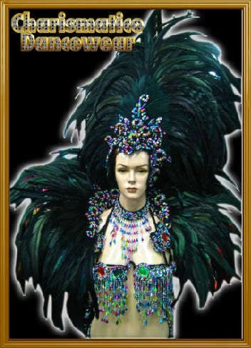CHARISMATICO BLACK Drag SAMBA RIO CARNIVAL Feather Headdress Costume 