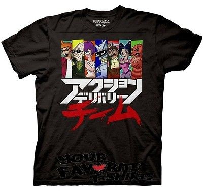 Futurama Japanese Anime Characters Bender Fry Licensed Adult Shirt S 