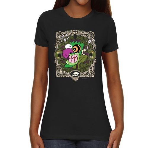 Courage the Cowardly Dog Ladies Eustace Border Slim Fit T Shirt 