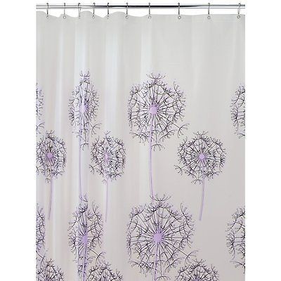   InterDesign # 29282 Allum EVA Shower Curtain   Frosted Black & Purple