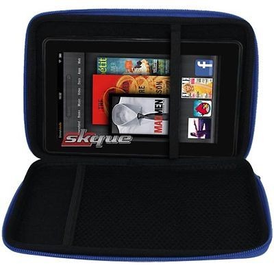 Blue Travel EVA Case Cover Pouch Bag For Kindle Fire HD 7 Tab, Google 