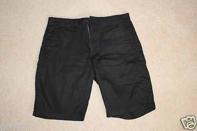 Armani Exchange Mens Shorts Black Chino 31 Flat Front AX Tightening 