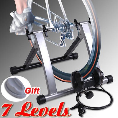   Bicycle Trainer + Block Stationary Indoor Exercise Bike Stand