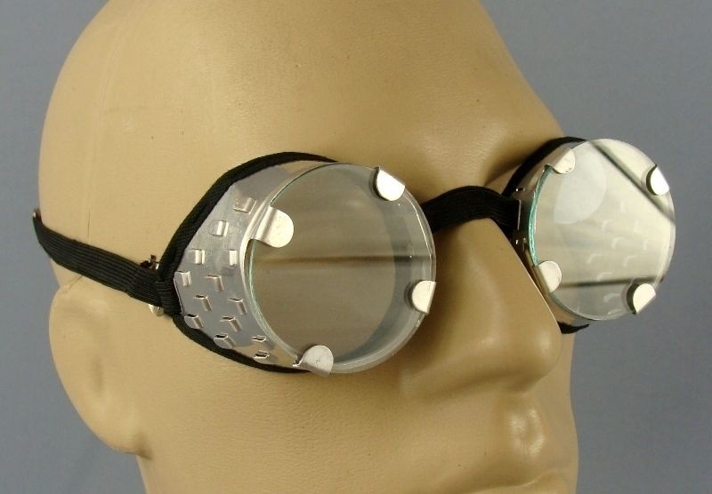   VINTAGE MOTORCYCLE STEAMPUNK WELDING SAFETY FACE EYEGLASSES GOGGLES