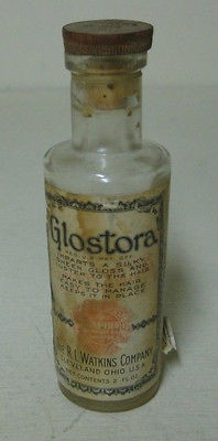 COLLECTIBLE R.L. WATKINS CO. GLOSTORA GLASS BOTTLE