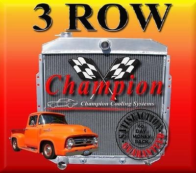 1953 1954 1955 1956 Ford F100 Pickup Truck 3 Row Aluminum Radiator