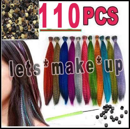 feather hair extensions beads in Hair Accessories