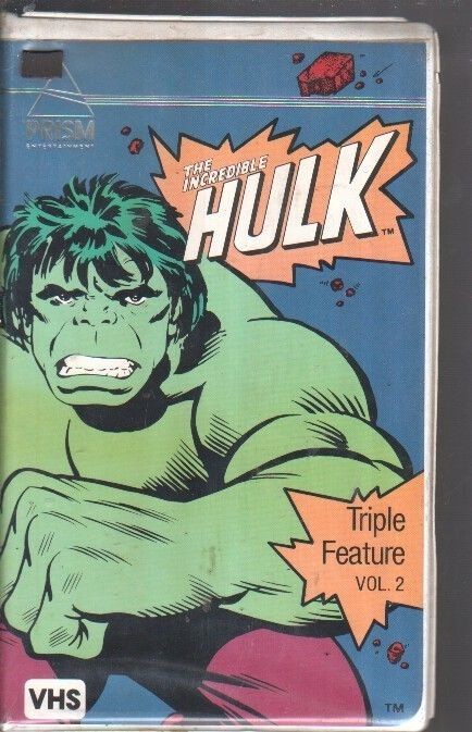 THE INCREDIBLE HULK triple feature VOL. 2 cartoon VHS