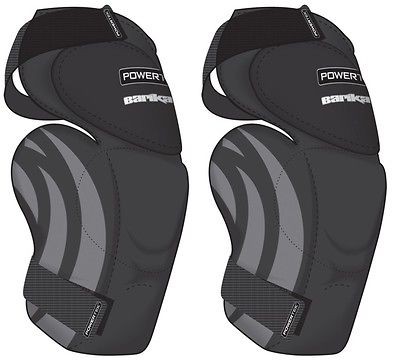 New Powertek V5.0 Barikad ice hockey goalie knee pad Jr sz thigh 