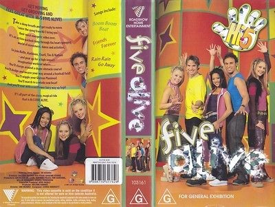 HI 5 FIVE ALIVE VHS VIDEO PAL~ A RARE FIND IN EXCELLENT CONDITION