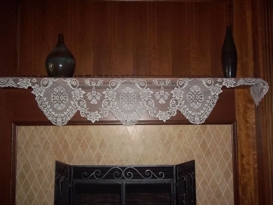 WHITE MANTLE SHELF RUNNER FLORAL 96 X 20 WMSR286