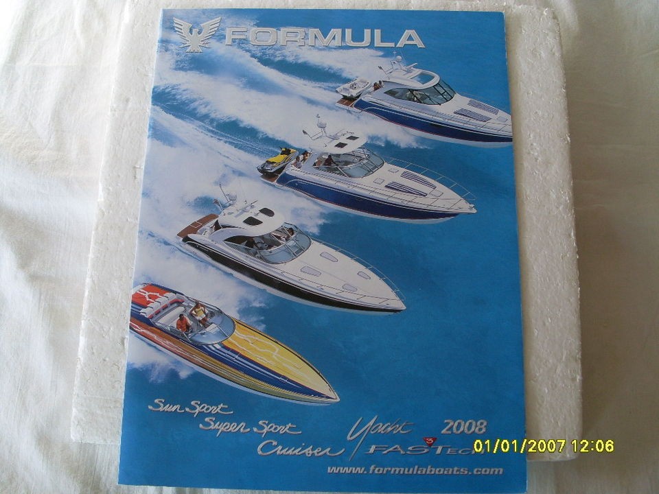 2008 FORMULA LINE UP FOLD OUT BOAT BROCHURE 240BR TO 40PC  FORMULA 45 