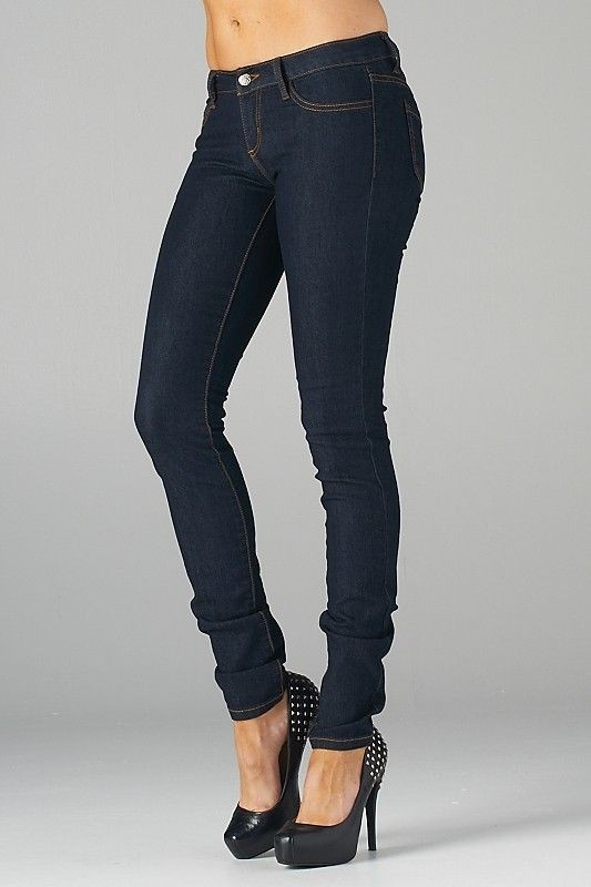 PLUS SIZE SKINNY Jeans Jeggings WOMENS Slim Trousers Navy Denim Pants 