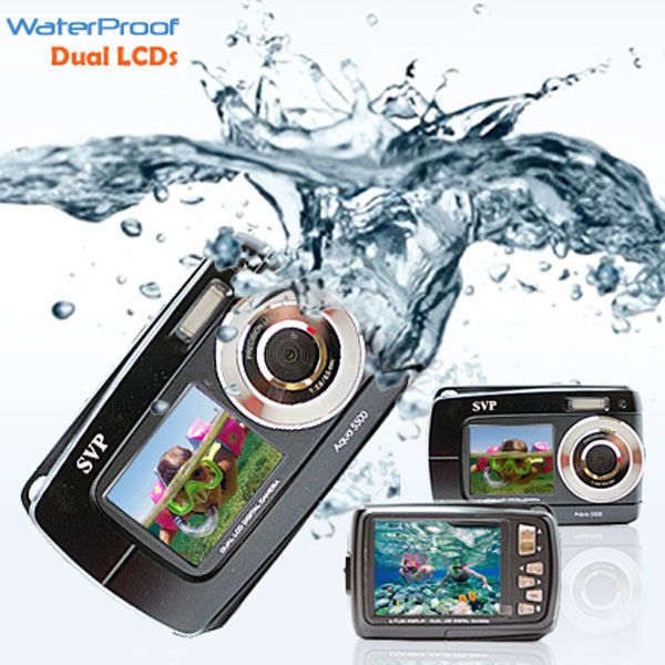 SVP 18MP Max. UnderWater Digital Camera + Video w/ Dual LCDs Screen 