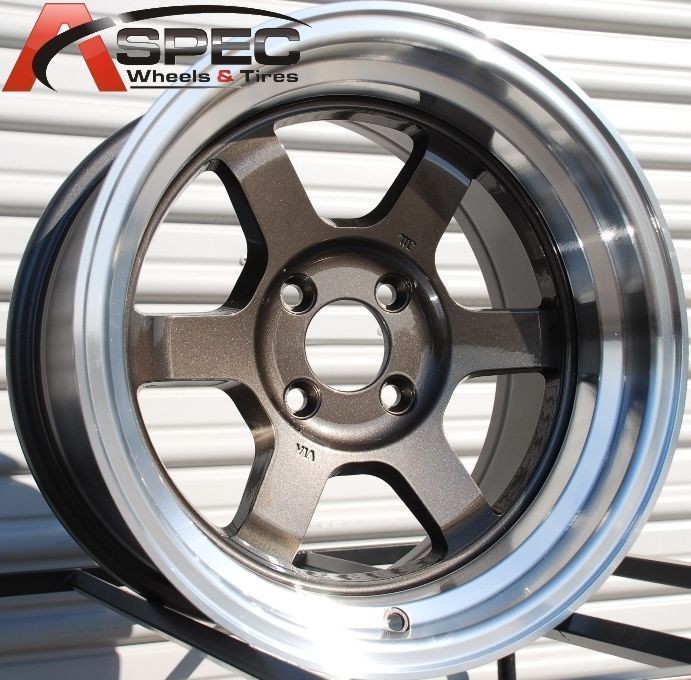 15X8 ROTA GRID V WHEELS 4X114.3 RIM 0MM ROYAL GUN METAL FITS AE86