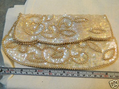 VINTAGE BAG EVENING DRESS PARTY GLAM wedding japan sequin beads PROM 