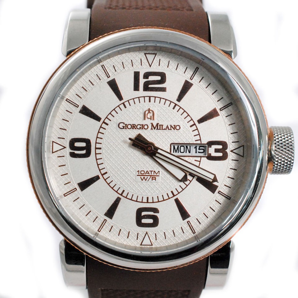 Giorgio Milano Watch 874 Sport Racer White/Brown