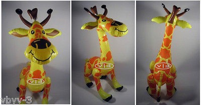 GIRAFFE Jungle Zoo Animal INFLATABLE Blow Up Kids Toys Party Favor 