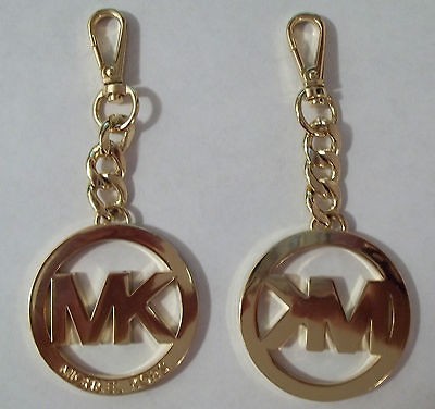 NEW MICHAEL KORS GOLD TONE FOB KEYCHAIN 4 1/2 LONG