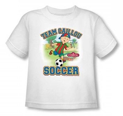 Caillou Soccer Toddler White T Shirt CLU107 TT