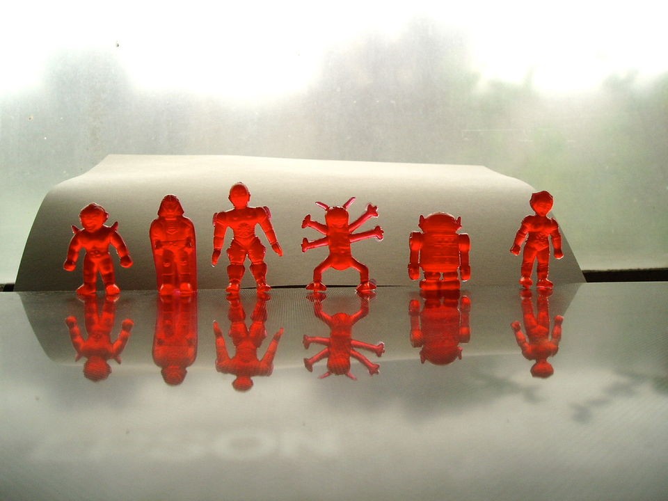   FROM SPACE CLEAR ORANGE MINI KESHI GOMU ERASER STYLE FIGURES VINTAGE