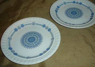 Pontesa GRANADA Blue Geometeric Pattern Bread and Butter PLATE Made In 