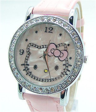   kitty watch good quality crystal pink  USA SELLER