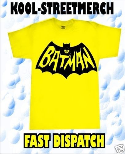 1970s BATMAN LOGO CARTOON SUPER HERO COOL RETRO T SHIRT