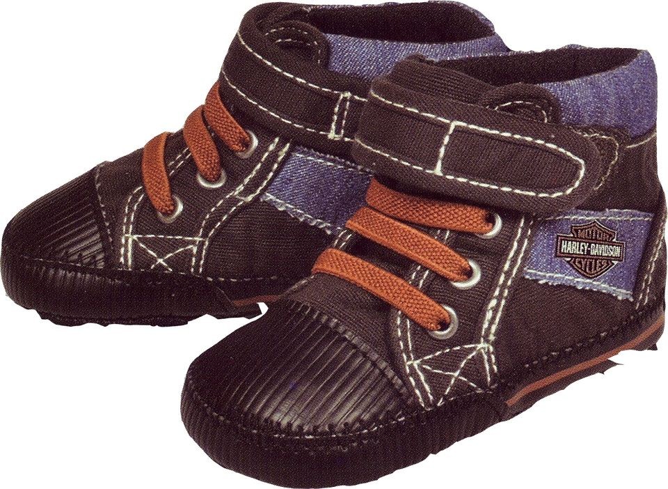 Harley Davidso​n Baby Infant Denim Hi Top Prewalker Boys Shoes