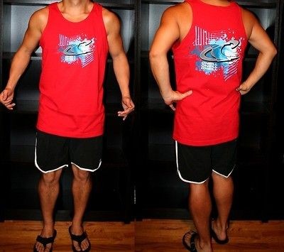   mens tank top sz M MEDIUM tanks singlet Hawaiian Design tanks WHITE