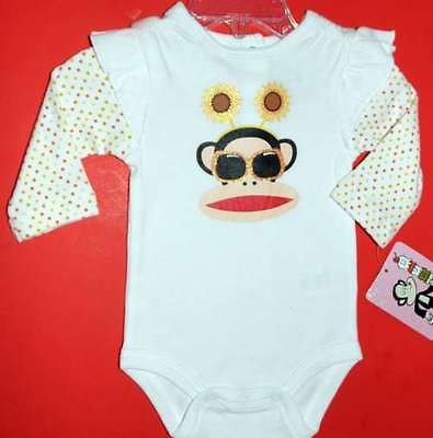 PAUL FRANK Luxe BODYSUIT Onesie BABY GIRLS Sunglasses 0 3M NWT retail 