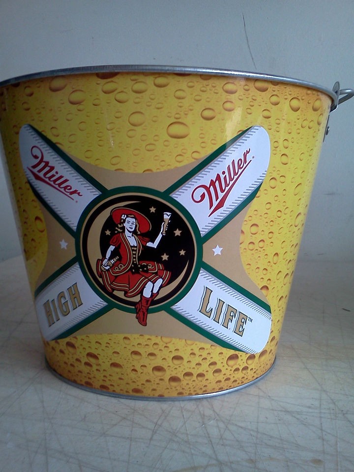 MILLER HIGH LIFE GALVANIZED METAL BEER BOTTLE BUCKET/BRAND NEW