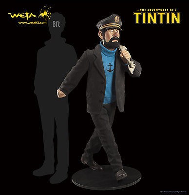   ADVENTURES OF TINTIN CAPTAIN HADDOCK LIFE SIZE STATUE FIGURE IN STOCK