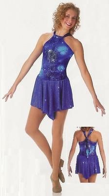 RHAPSODY IN BLUE Lyrical Ice Skating Dance Costume SZS