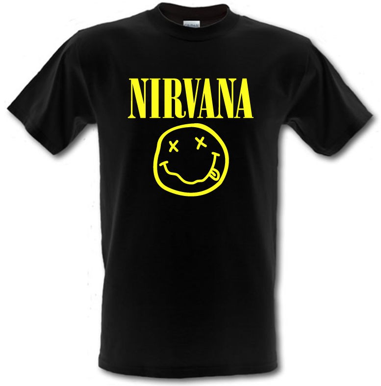 Nirvana Smiley Face logo Grunge Kurt Cobain t shirt *ALL SIZES*