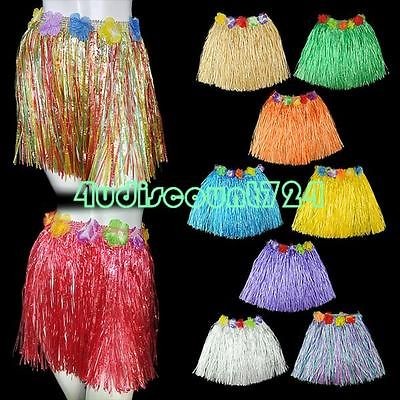 HAWAIIAN HULA GRASS STRAW DANCING PARTY BEACH ADULT & KIDS LUAU SKIRT